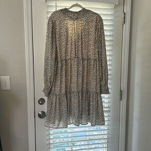 Dotted high neck dress